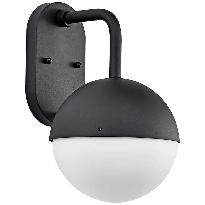 Image 1 Atmosphere; 6W LED; Medium Wall Lantern; Matte Black with White Opal Glass