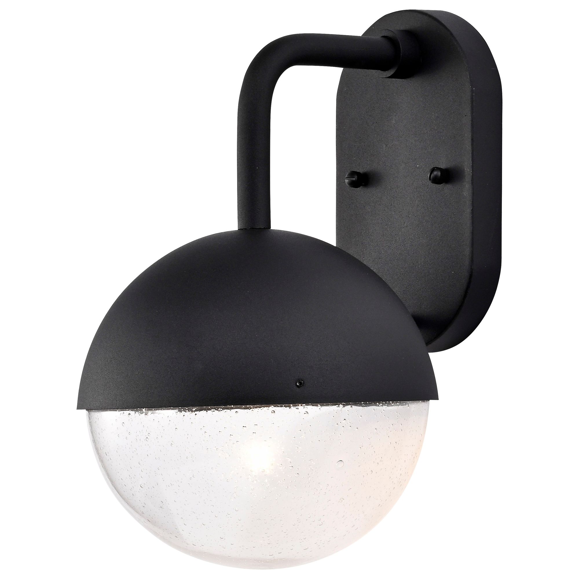 Image 2 Atmosphere; 6W LED; Wall Lantern; Matte Black w Clear Seeded Glass more views