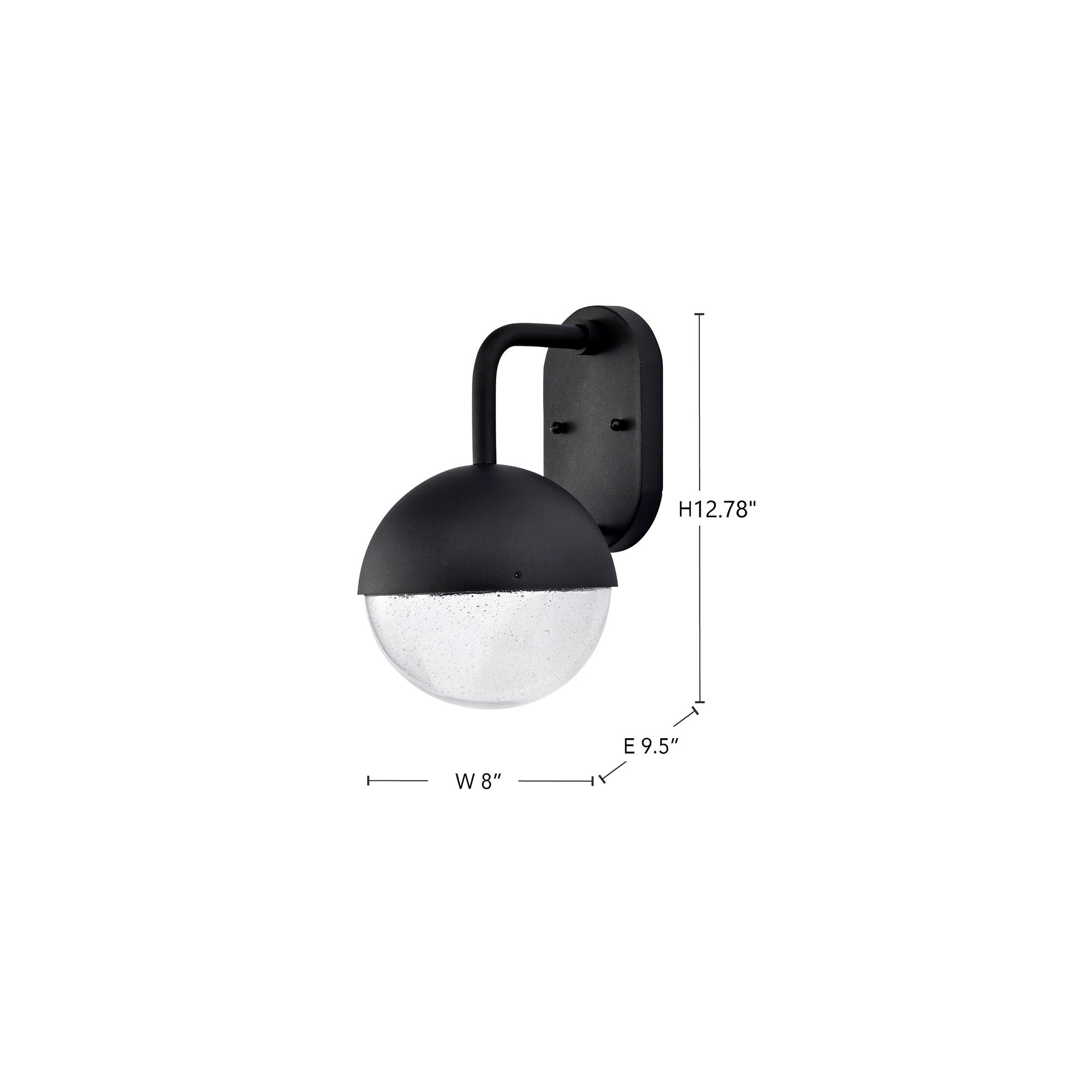 Image 7 Atmosphere; 6W LED; Wall Lantern; Matte Black w Clear Seeded Glass more views