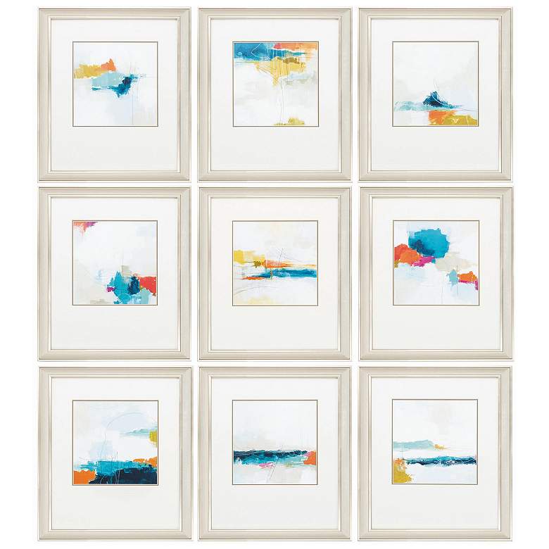 Image 1 Atmospheric 14"W x 16"H Framed Art Set of 9