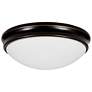 2_Atom 12.5" Wide Oil Rubbed Bronze Opal Glass Flush Mount Ceiling Light more views