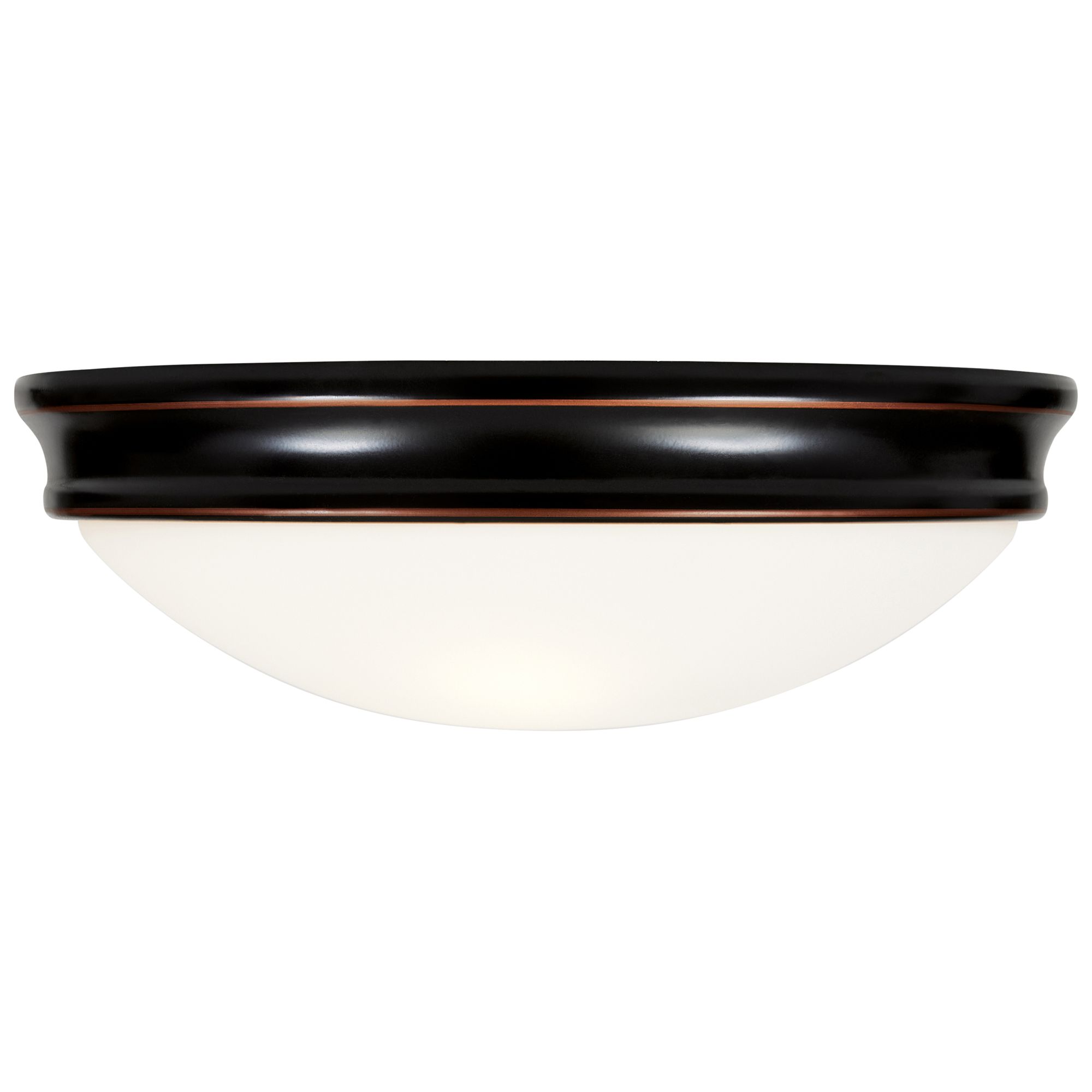 Image 3 Atom 12.5" Wide Oil Rubbed Bronze Opal Glass Flush Mount Ceiling Light more views
