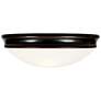3_Atom 12.5" Wide Oil Rubbed Bronze Opal Glass Flush Mount Ceiling Light more views