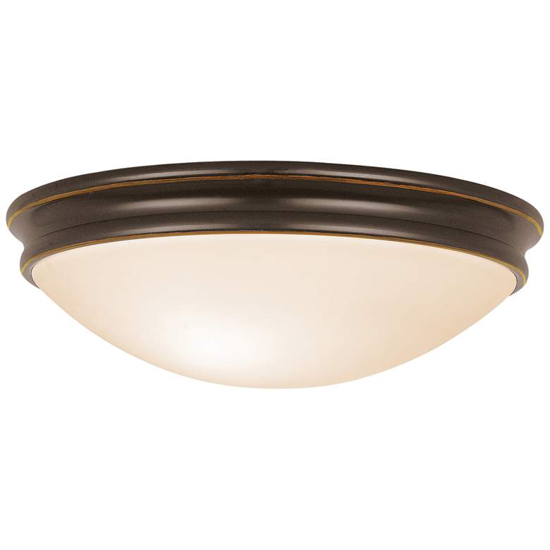 Image 2 Atom 12 1/2 inch Wide Oil-Rubbed Bronze Round Ceiling Light