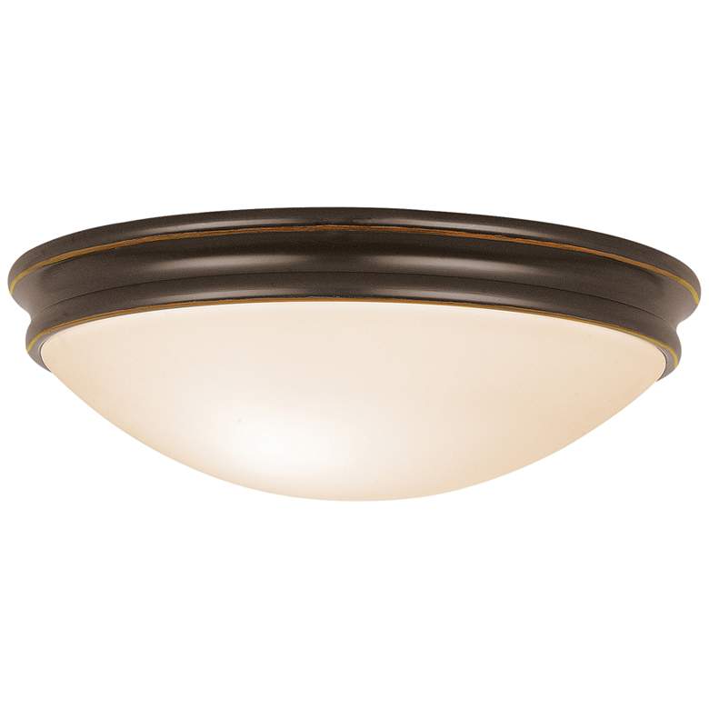 Image 2 Atom 12 1/2" Wide Oil-Rubbed Bronze Round Ceiling Light