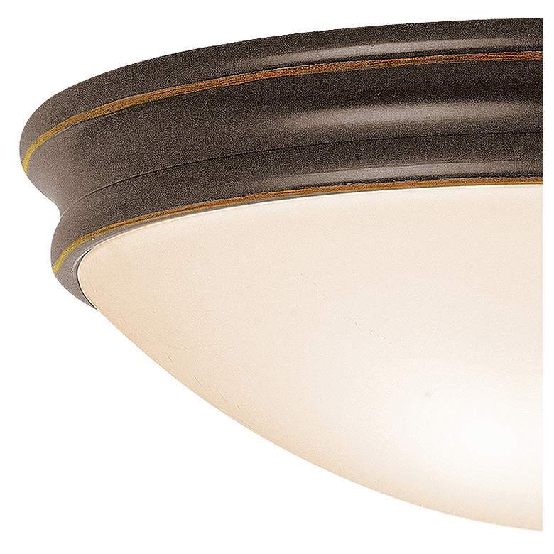 Image 3 Atom 12 1/2" Wide Oil-Rubbed Bronze Round Ceiling Light more views
