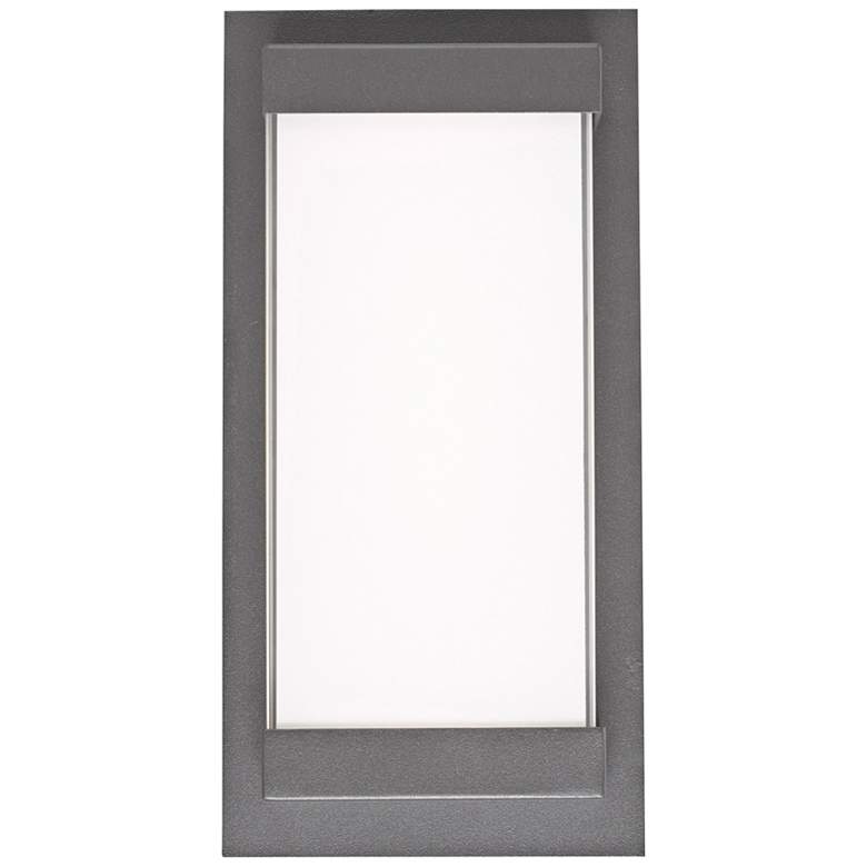 Image 2 Atom 12" High Coal Frosted Glass LED Outdoor Wall Light