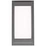 Atom 12" High Coal Frosted Glass LED Outdoor Wall Light