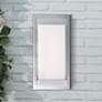 Atom 12" High Silica Frosted Glass LED Outdoor Wall Light