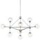 Atom 32" Wide Chrome 10-Light LED Sputnik Pendant