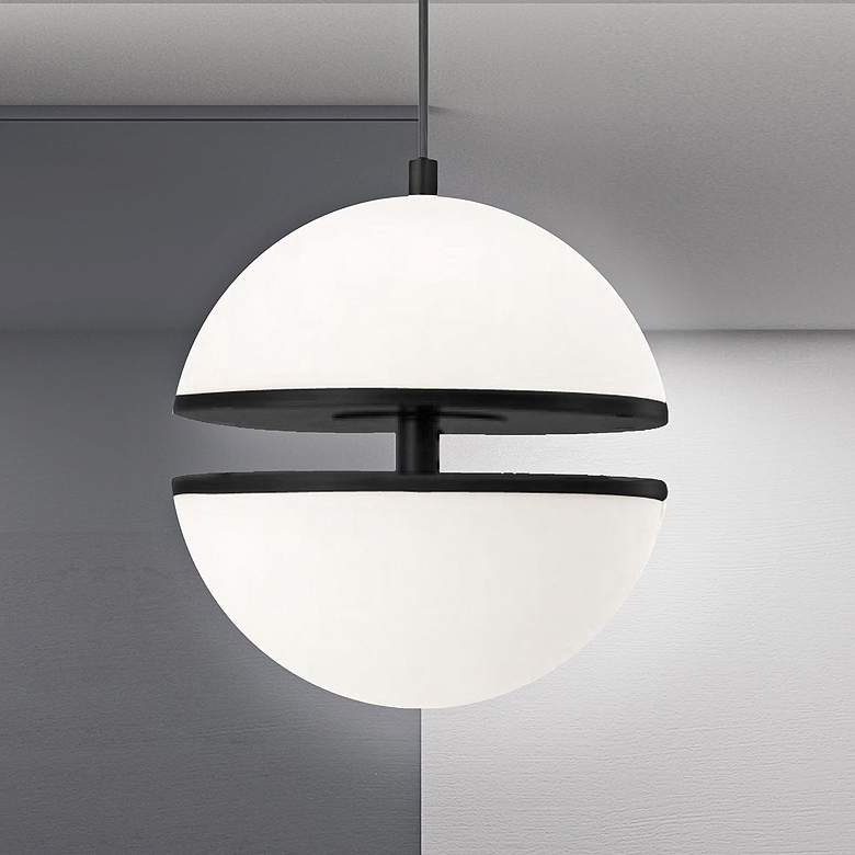 Image 1 Atomic 12" Wide Matte Black 30W Pendant