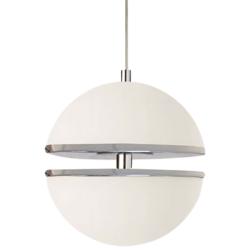 Atomic 12&quot; Wide Polished Chrome 30W Pendant