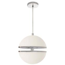 Atomic 12&quot; Wide Polished Chrome 30W Pendant