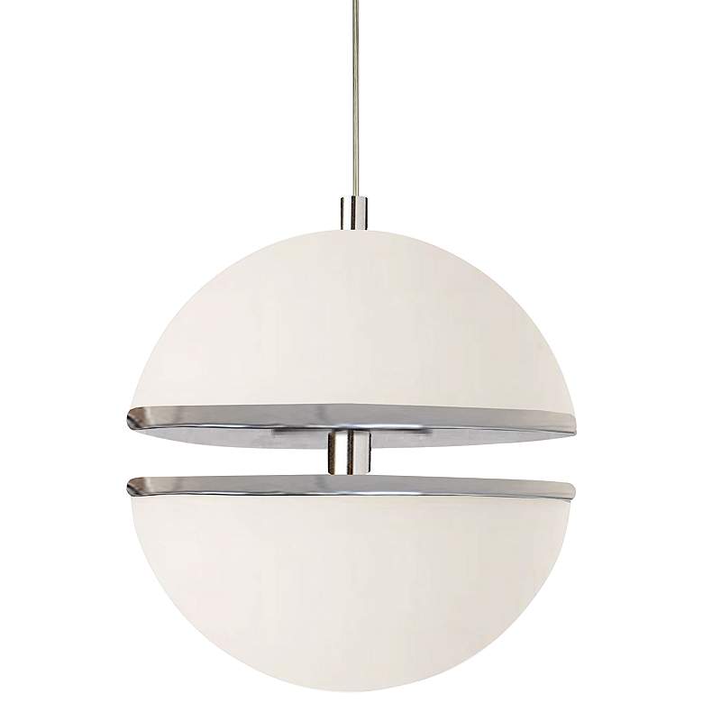 Image 2 Atomic 12" Wide Polished Chrome LED Globe Mini Pendant
