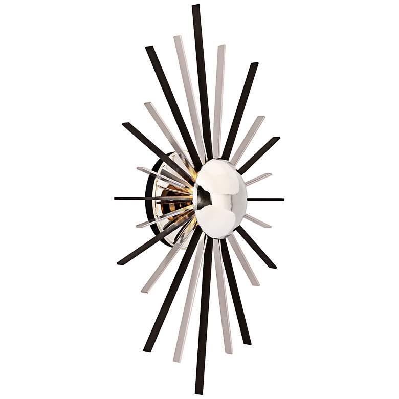 Image 1 Atomic 21 3/4"H LED 8-Light Polished Nickel Wall Sconce