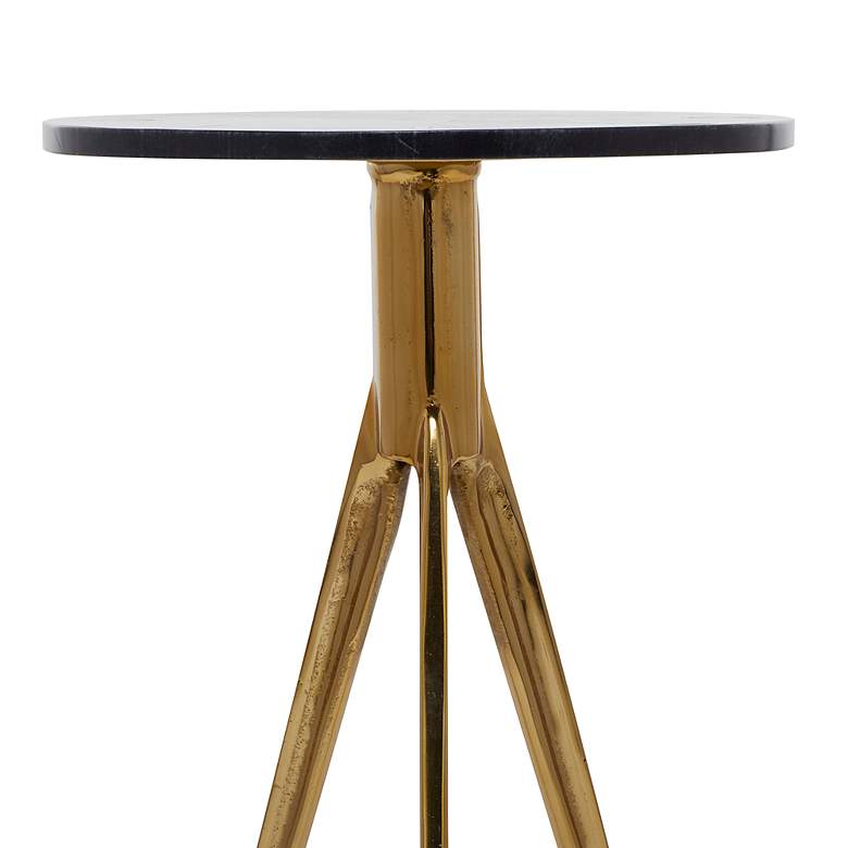 Image 6 Atomina 14 3/4 inch Wide Shiny Gold Tripod Accent Table more views