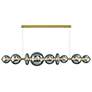 1_Atomo 74" LED Chandelier  Gold With Smoked Glass