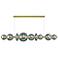 Atomo 74" LED Chandelier  Gold With Smoked Glass