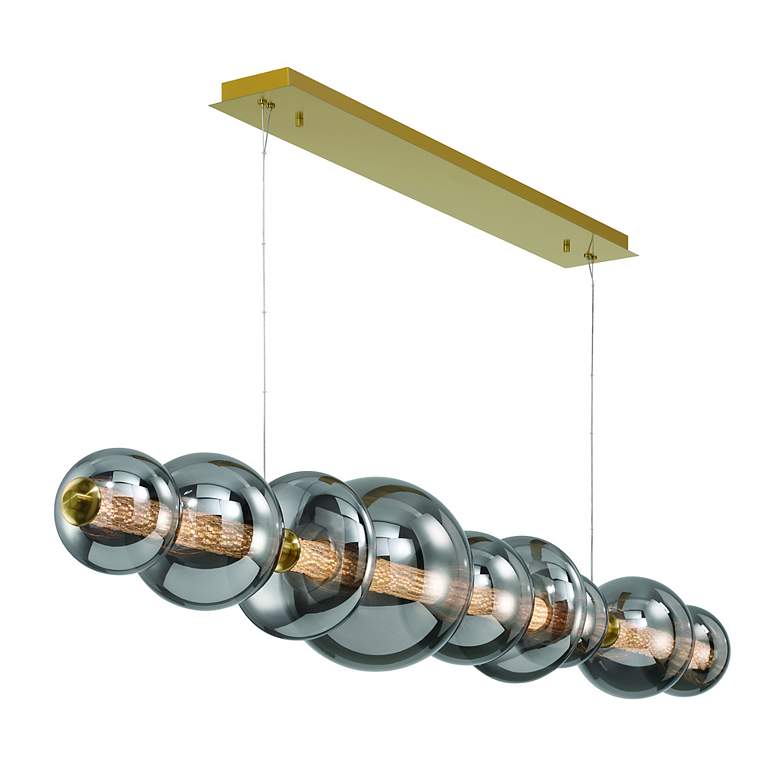 Image 4 Atomo 74" LED Chandelier  Gold With Smoked Glass more views