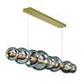 4_Atomo 74" LED Chandelier  Gold With Smoked Glass more views