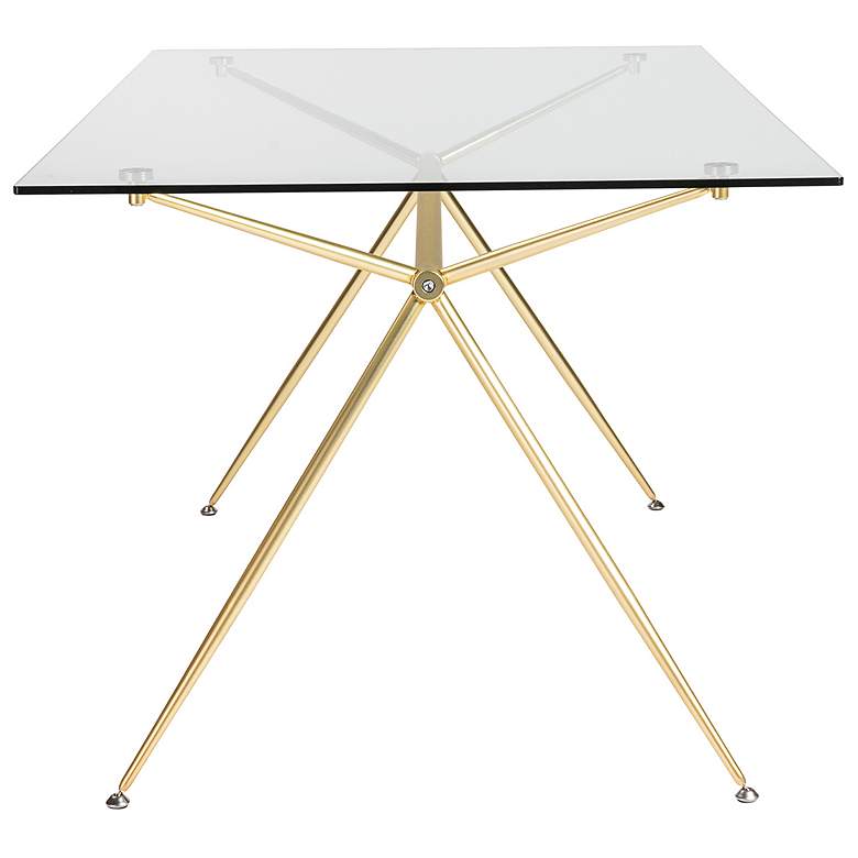 Image 6 Atos 60" Wide Brushed Gold Rectangular Desk more views