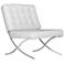 Atrium White Bonded Leather Tufted Accent Chair