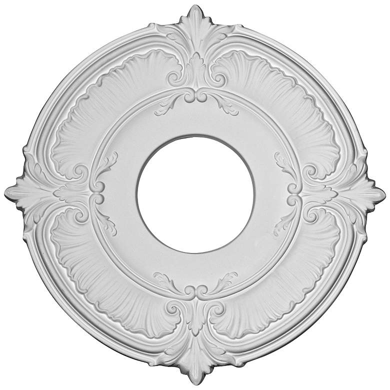 Image 1 Attica 12 3/4" Wide Primed Round Ceiling Medallion