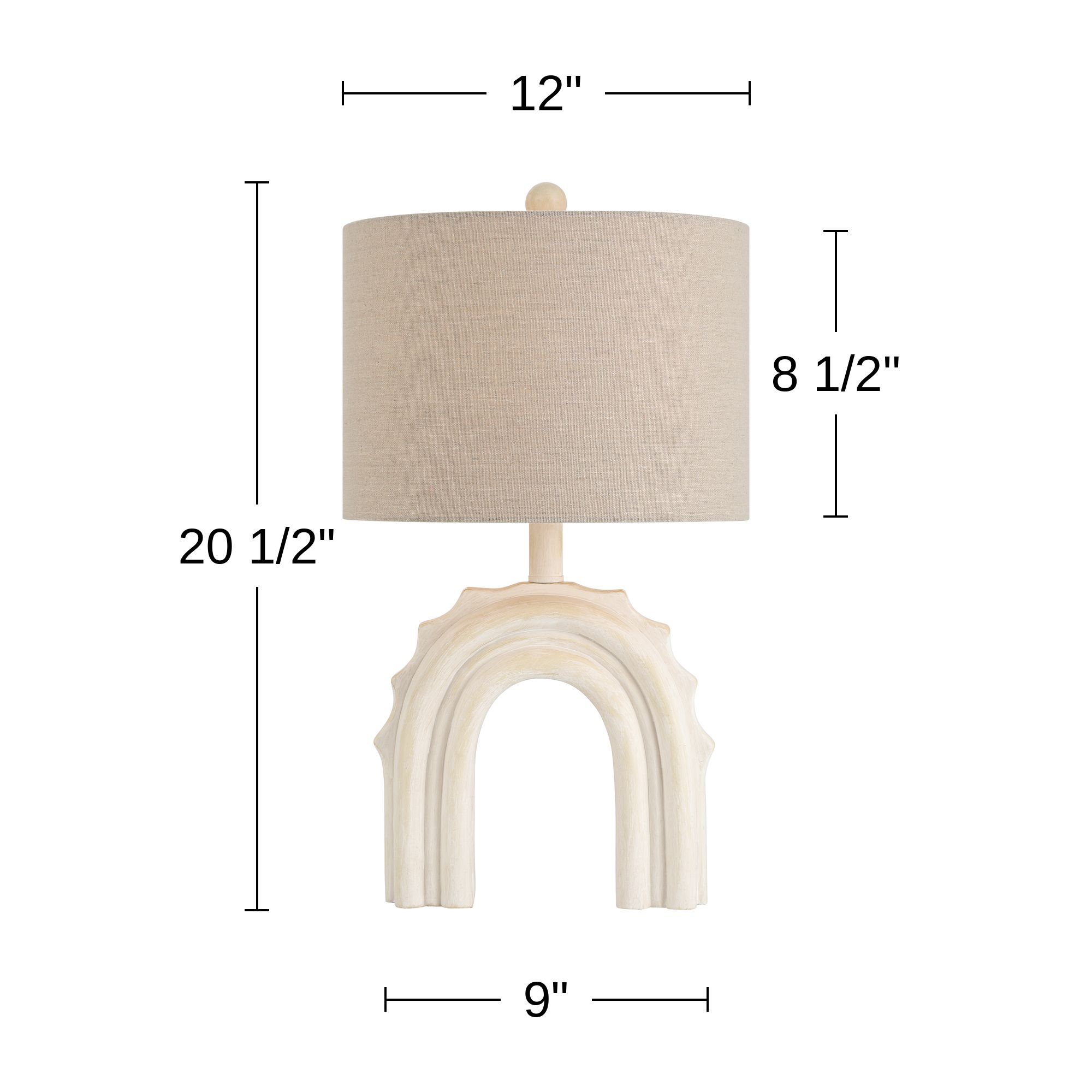 Attica 20 1/2" High Ivory Coastal Arch Accent Table Lamp Set of 2 in scene
