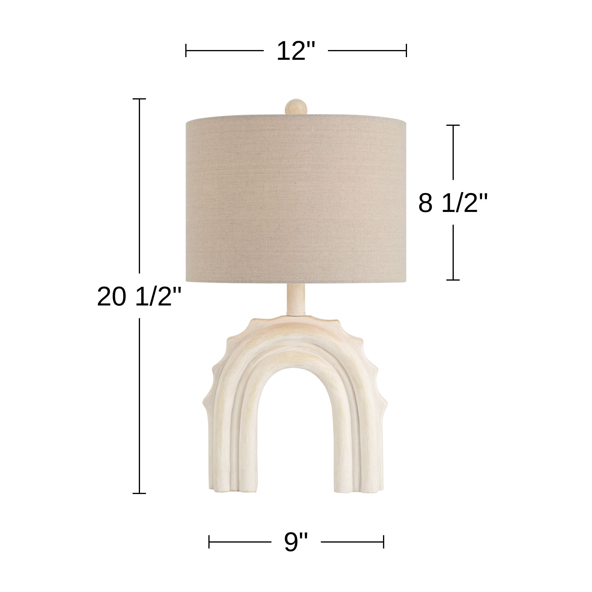 Attica 20 1/2" High Ivory Coastal Arch Accent Table Lamp