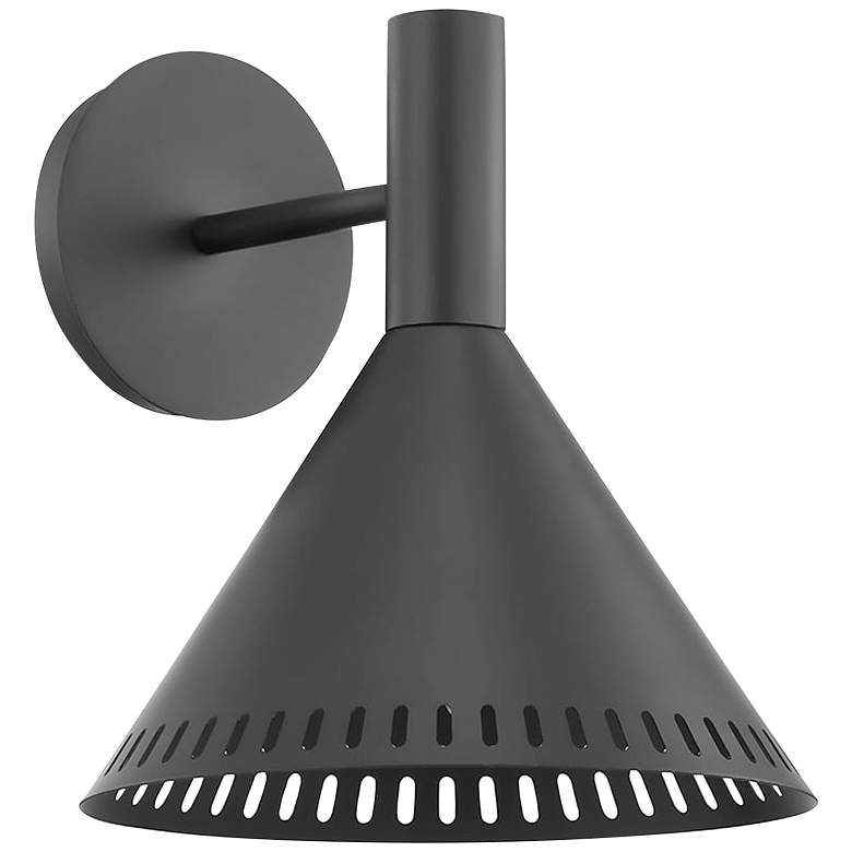 Image 1 Atticus 10" High Satin Black Wall Sconce
