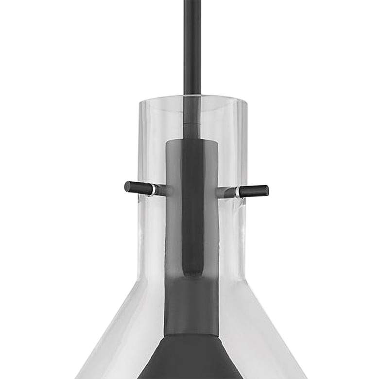 Image 3 Atticus 14" Wide Satin Black Metal Pendant Light more views