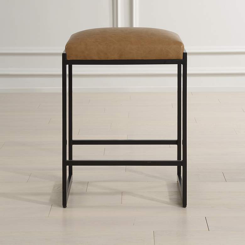 Image 3 Atticus 25 3/4" Brown and Black Counter Stool more views