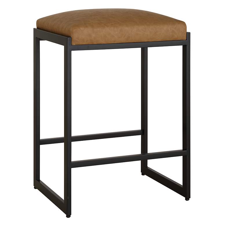 Image 4 Atticus 25 3/4" Brown and Black Counter Stool more views