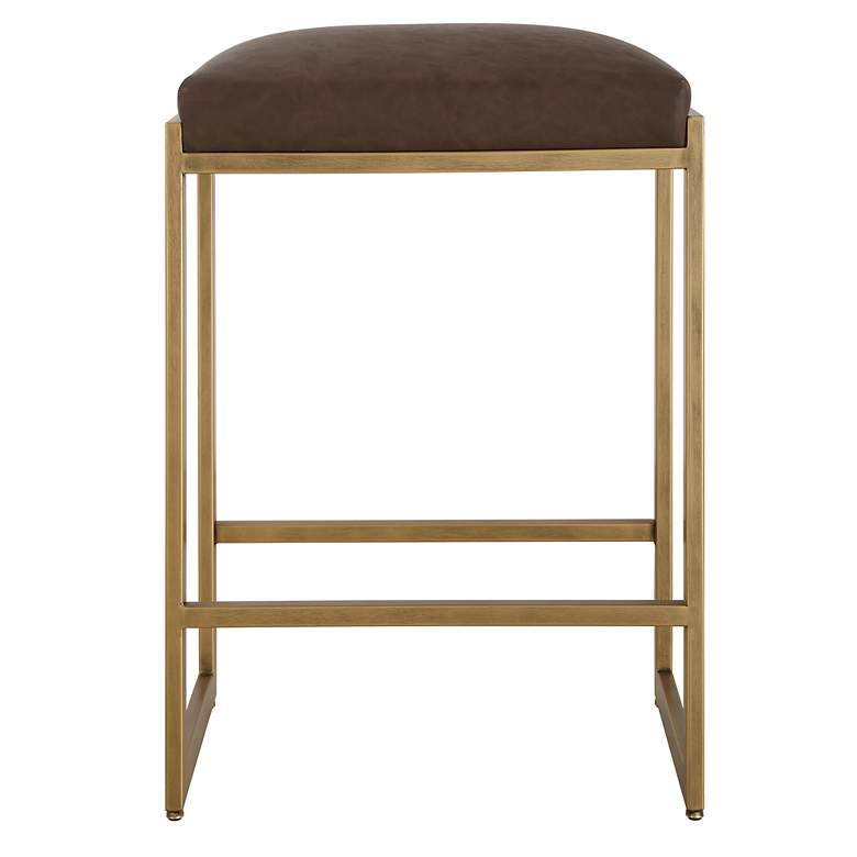Image 2 Atticus 25 3/4" High Brown and Gold Counter Stool