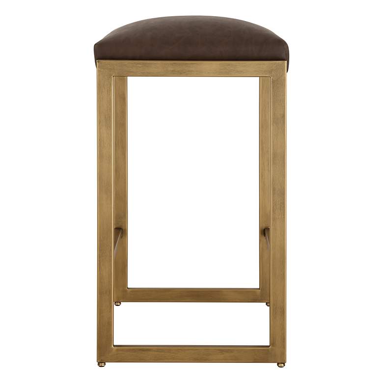 Image 4 Atticus 25 3/4" High Brown and Gold Counter Stool more views