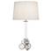 Atticus Polished Nickel w/ Swirled Bubble Glass Table Lamp