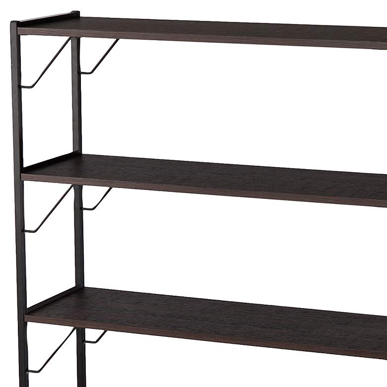 Image 3 Attingham 43" Wide Brown 2-Drawer Kitchen Storage Shelf more views
