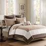 Thumbnail1 of Attingham Beige Pieced King/Cal King 7-Piece Coverlet Set