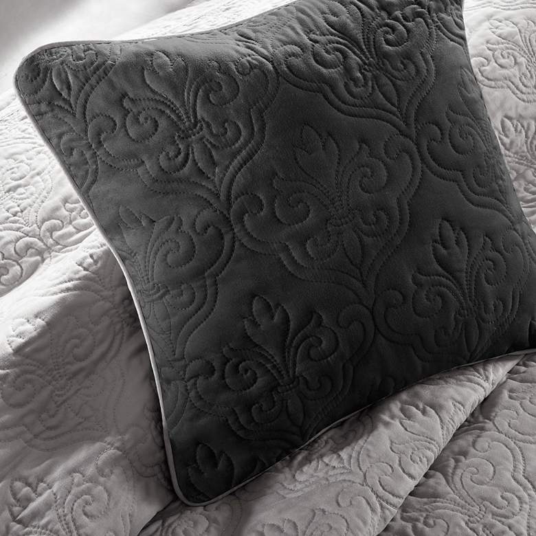 Image 5 Attingham Black Pieced Full/Queen 7-Piece Coverlet Set more views