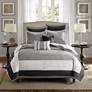 Thumbnail2 of Attingham Black Pieced King/Cal King 7-Piece Coverlet Set