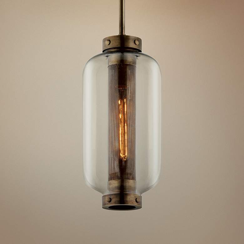 Image 1 Atwater 19 1/2" High Vintage Brass Outdoor Hanging Light