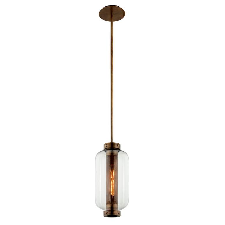 Image 3 Atwater 19 1/2" High Vintage Brass Outdoor Hanging Light more views
