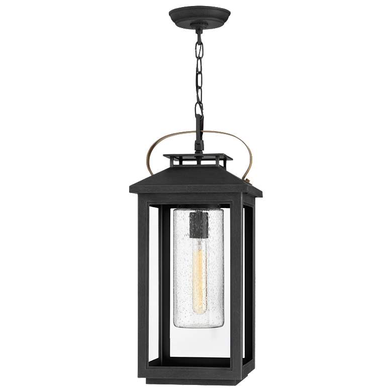 Image 1 Atwater 21 1/2" High Black Outdoor Hanging Light