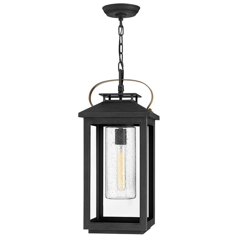 Image 1 Atwater 21 1/2" High Black Outdoor Hanging Light