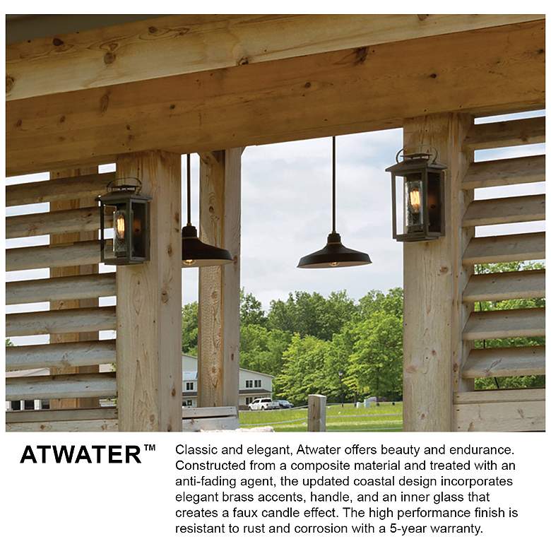Image 5 Atwater 21 1/2" High Gray 5 Watts Outdoor Hanging Light more views