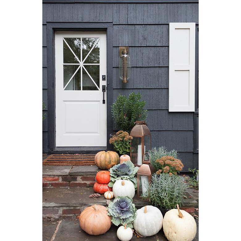 Image 2 Atwater 23 1/4" High Patina Brass Wall Sconce more views