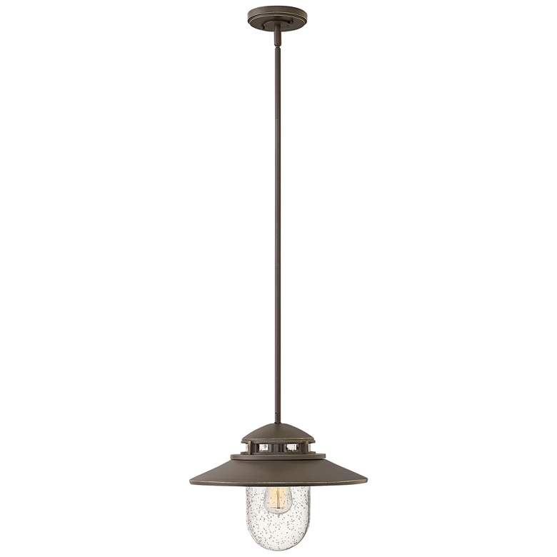 Atwell 11&quot; High Oil Rubbed Bronze Outdoor Hanging Light