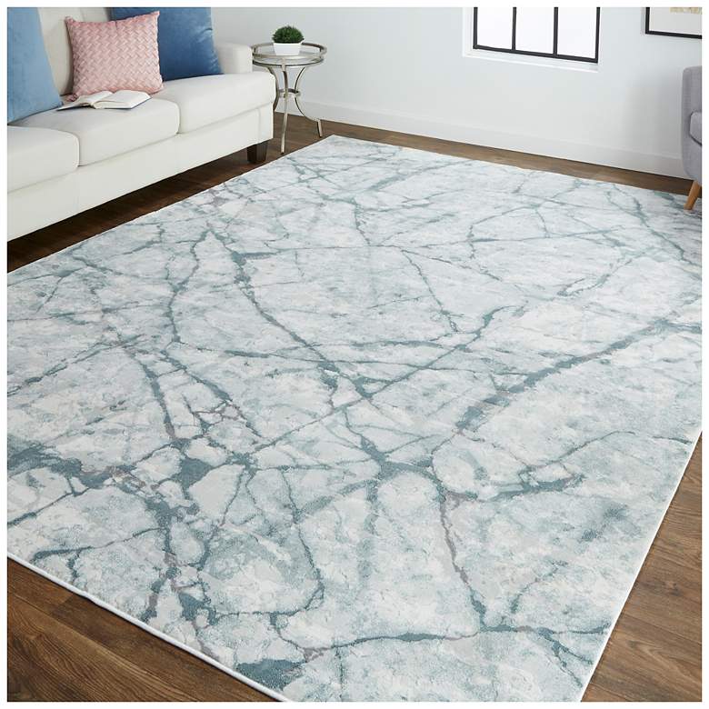 Image 2 Atwell Abstract Indoor Blue Area Rug 3282F 5'-3" x 7'-6" more views