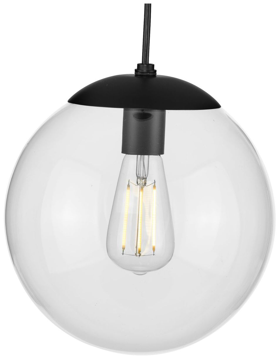 Atwell Collection 10-inch Clear Glass Globe Medium Hanging Pendant Light