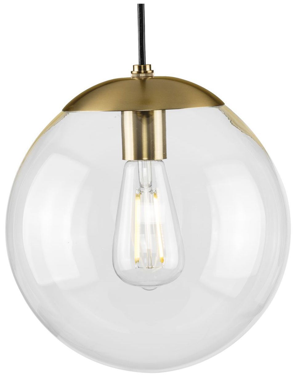Atwell Collection 10-inch Clear Glass Globe Medium Hanging Pendant Light